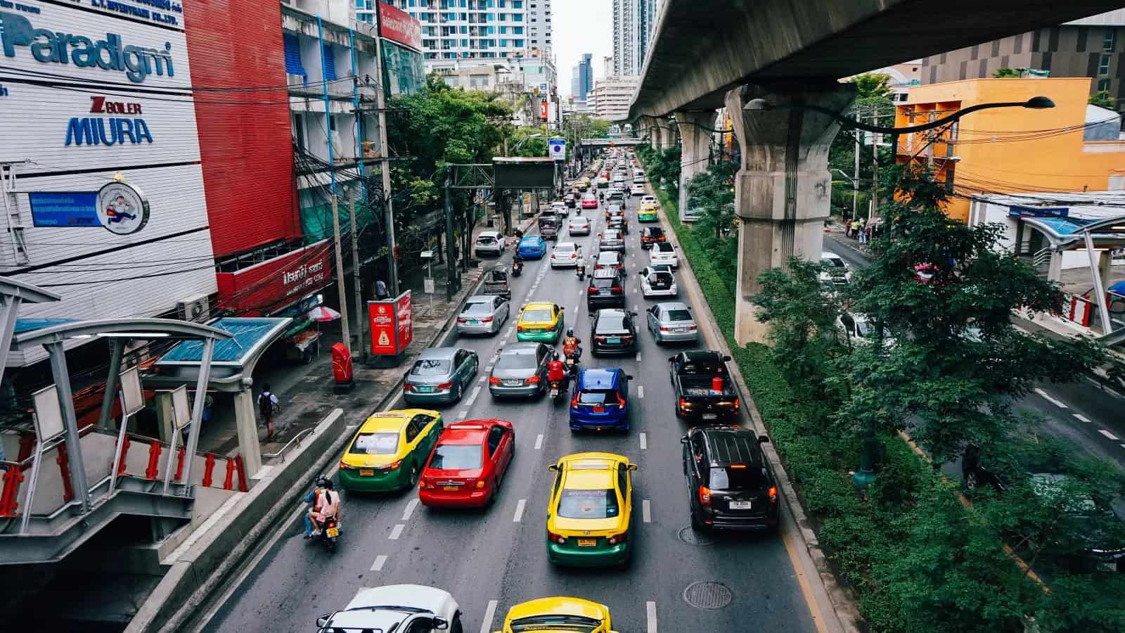 Car Running on Road