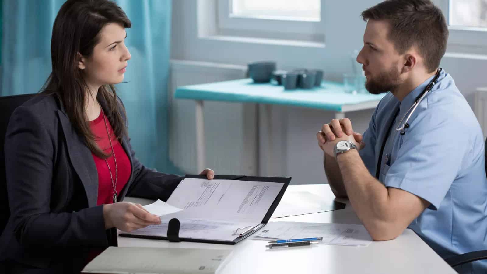 Doctor Meeting With Client